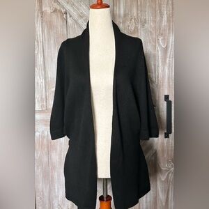 Ann Taylor Loft Black Rabbit Hair Wool Tie Front Cardigan Sweater
Size: Large